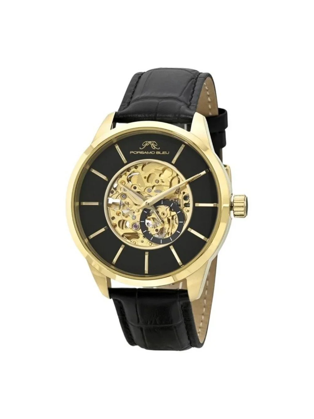NWT Porsamo Bleu Cassius Automatic Black Dial Men's Watch